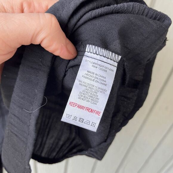 Jason Wu XL Black Tank Top Gold Buttons Front Adjustable Straps - Picture 4 of 11